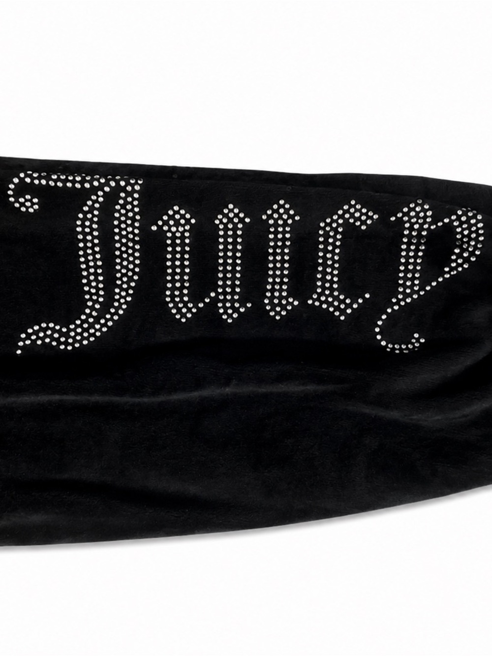 🖤 Juicy Couture Black Velour Rhinestone Joggers – Size Small - Picture 7 of 9